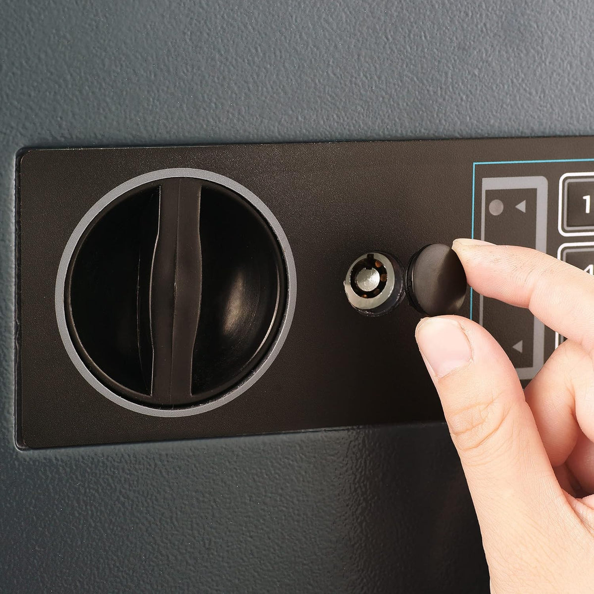 Compact Steel Digital Safe with Keypad Black M467771