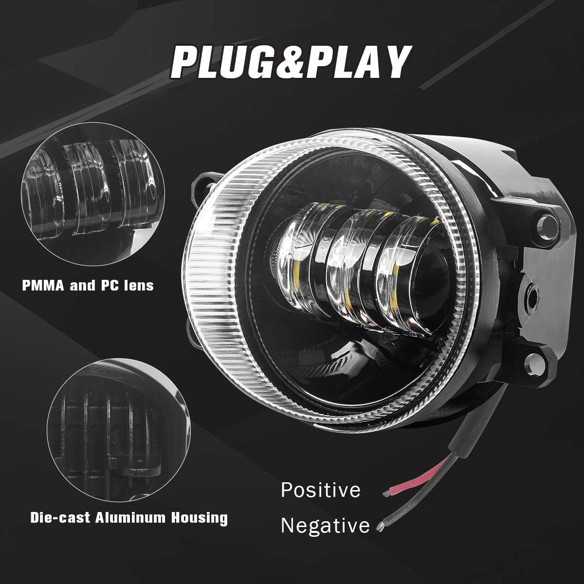LED Fog Lights Passenger and Driver Side 2PCS L206940