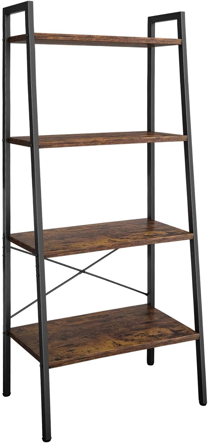 4-Tier Wood Ladder Shelf Bookcase O81845