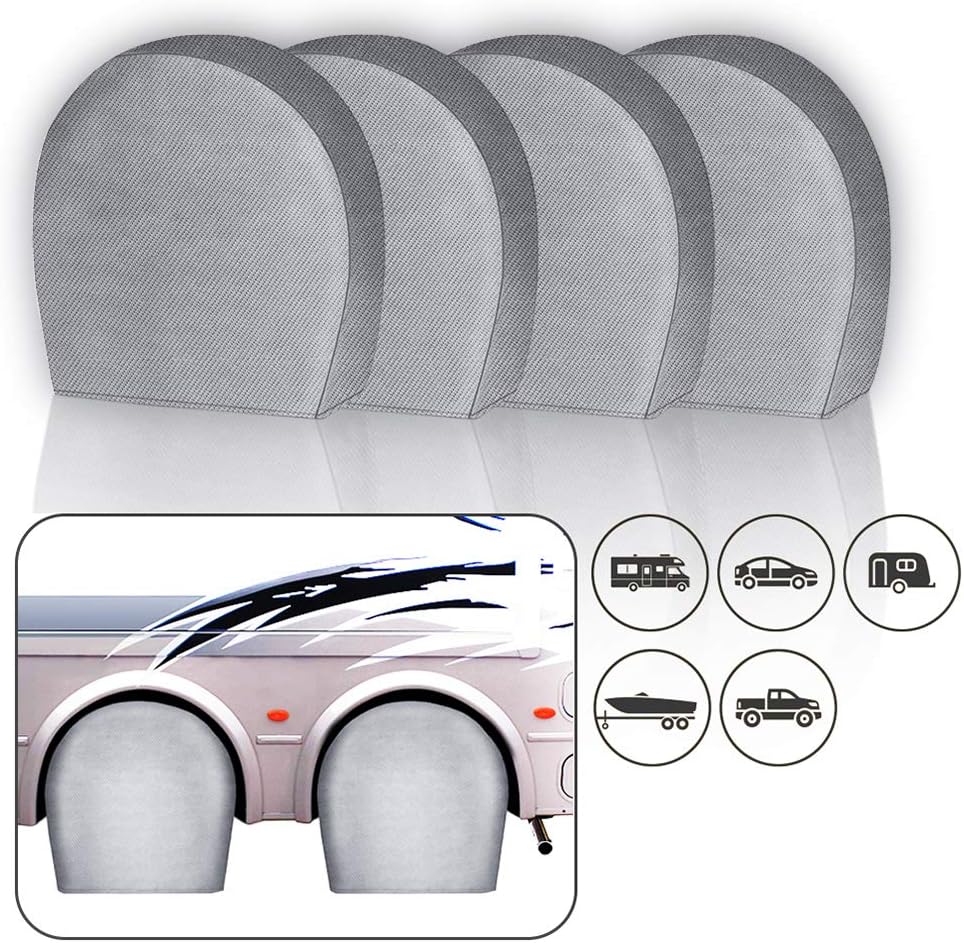 Set of 4 Extra Thick 5-ply Waterproof UV Coating Tire Covers R411197