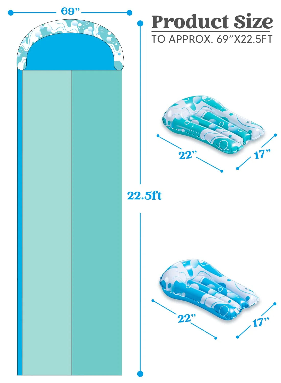 Water Slides with 2 Boogie Boards S743