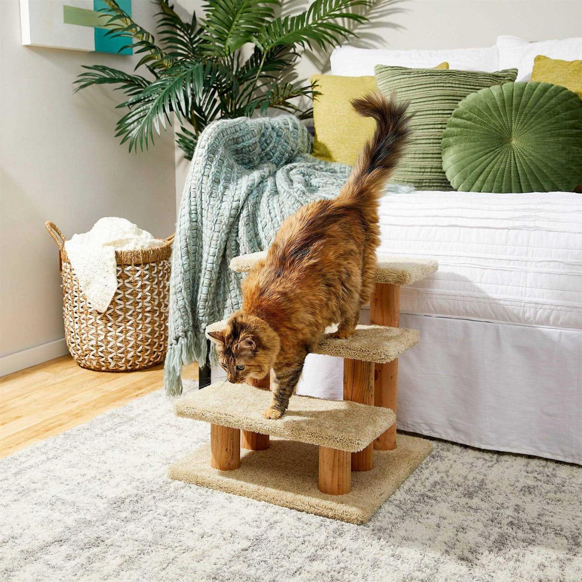 20-in 3-Step Carpet Cat Steps V370