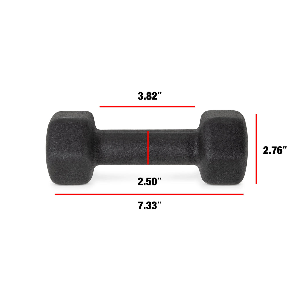 1lb Black Neoprene Dumbbell D1787