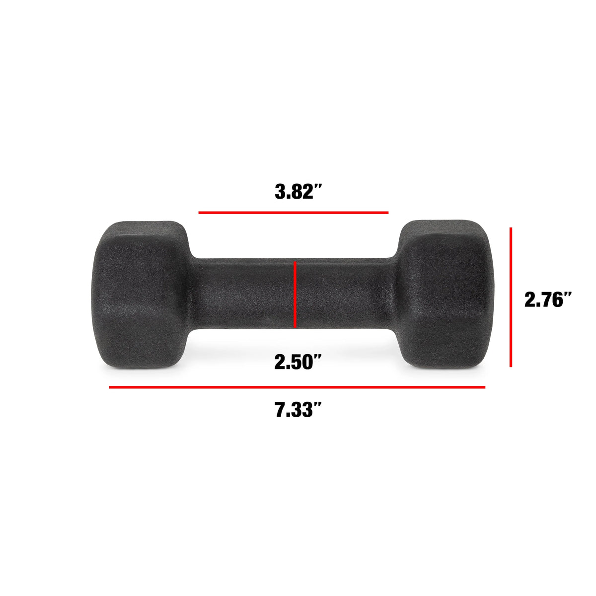 1lb Black Neoprene Dumbbell D1787
