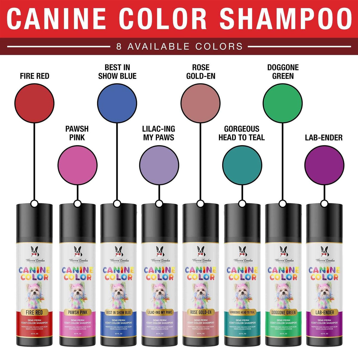 Semi Perm Coat Color Shampoo for Dogs Y408643