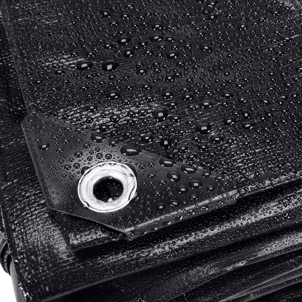 18 ft. x 24 ft. Silver and Black Weather-Resistant Tarp U87713