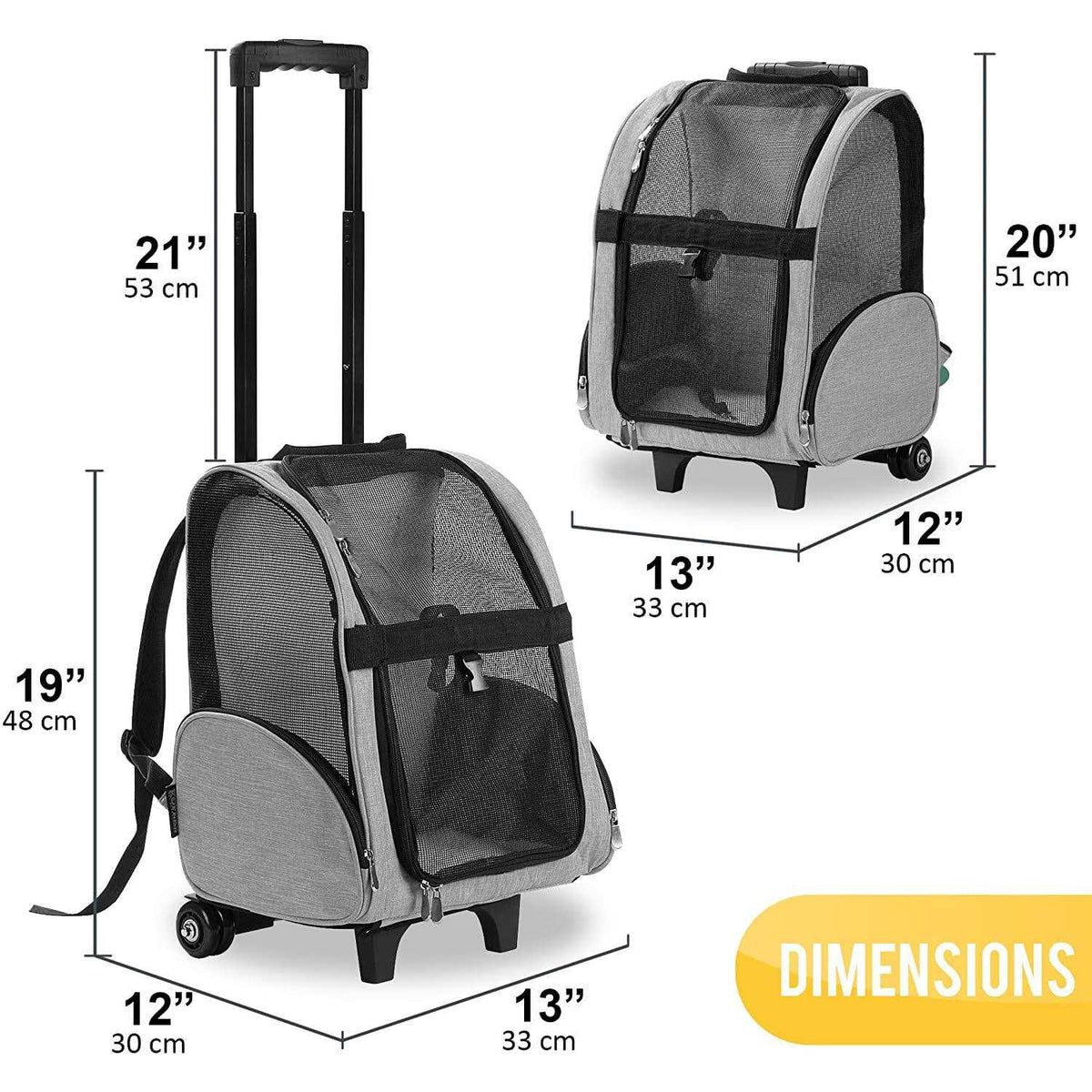 Backpack Pet Travel Carrier with Wheels R594112