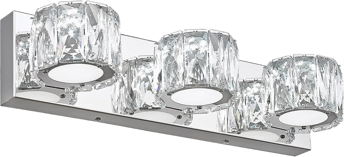 LED Vanity Lights Over Mirror, 4000K Warm White Polished Chrome C17536