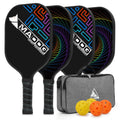 Carbon Fiber Pickleball Rackets Set of 4 with 4 Balls T986196