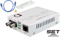 Gigabit Fiber Media Converter ST to UTP Cat5e Cat6 RJ-45 F1467