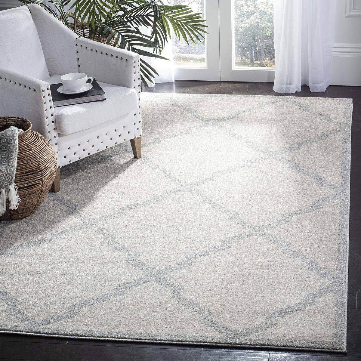 Wheat Beige Moroccan Trellis Runner F37840