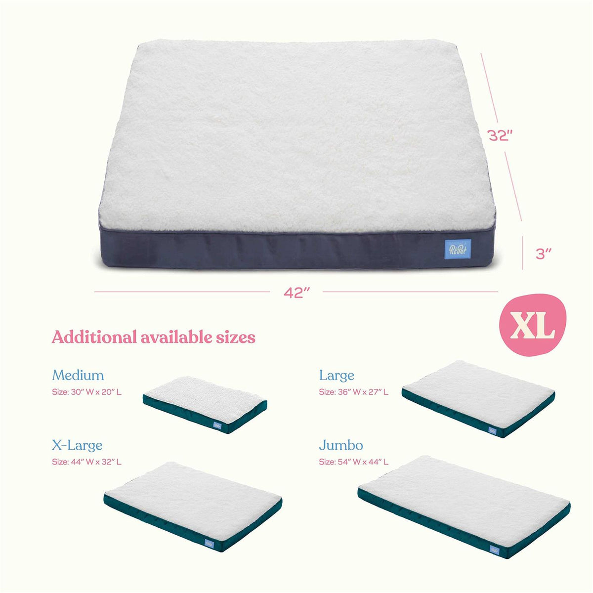 Orthopedic Large Dog Bed with Sherpa Top A106