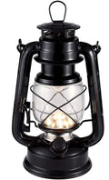 Rechargeable Vintage Hurricane Lantern, Warm White Battery Operated Lantern with Dimmer Switch, 15 LEDs Metal Hanging Lantern for Pack of 2 V887