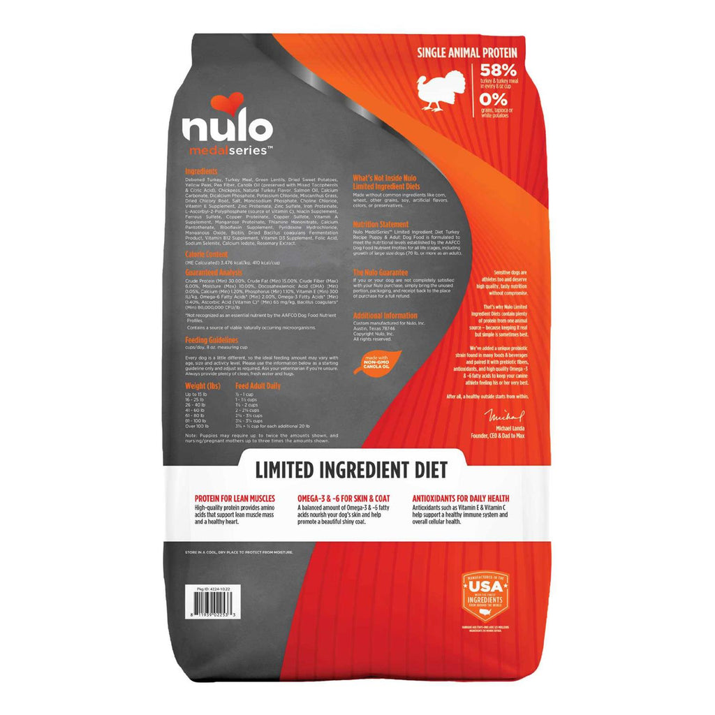 Grain Free Limited Ingredient Turkey Dog Food V6099