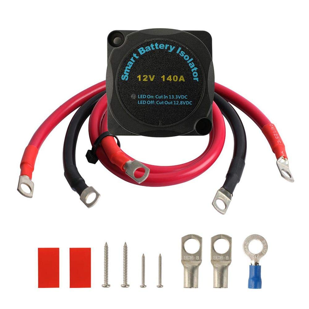 12V 140Amp Voltage Sensitive Relay Dual Battery Isolator Kit S1784