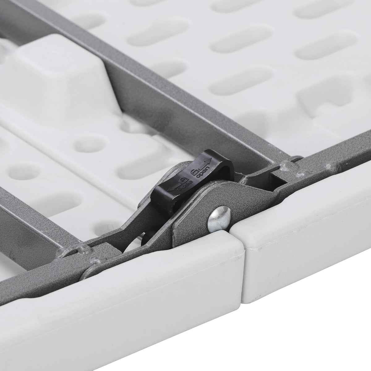 6ft Portable Folding Plastic Table with Handle, White V53448