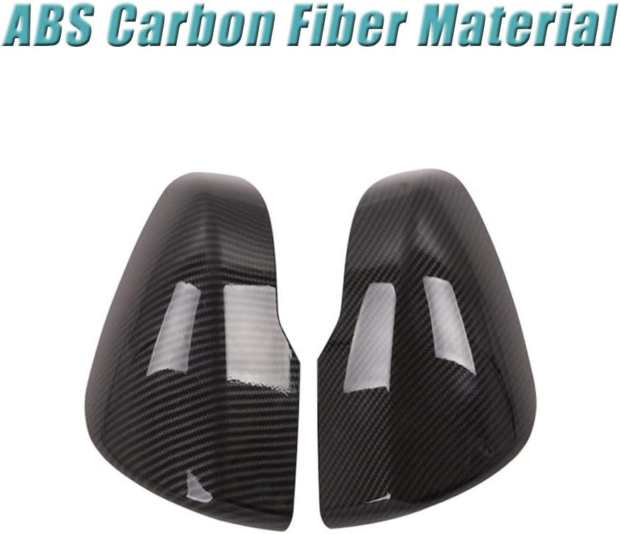 Car Side Rear View Mirror Guard Cover Caps Trims (Carbon Fiber) U143