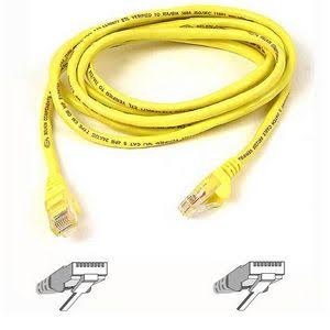 CAT 5e UTP Crossover Cable 10 ft Yellow B886468