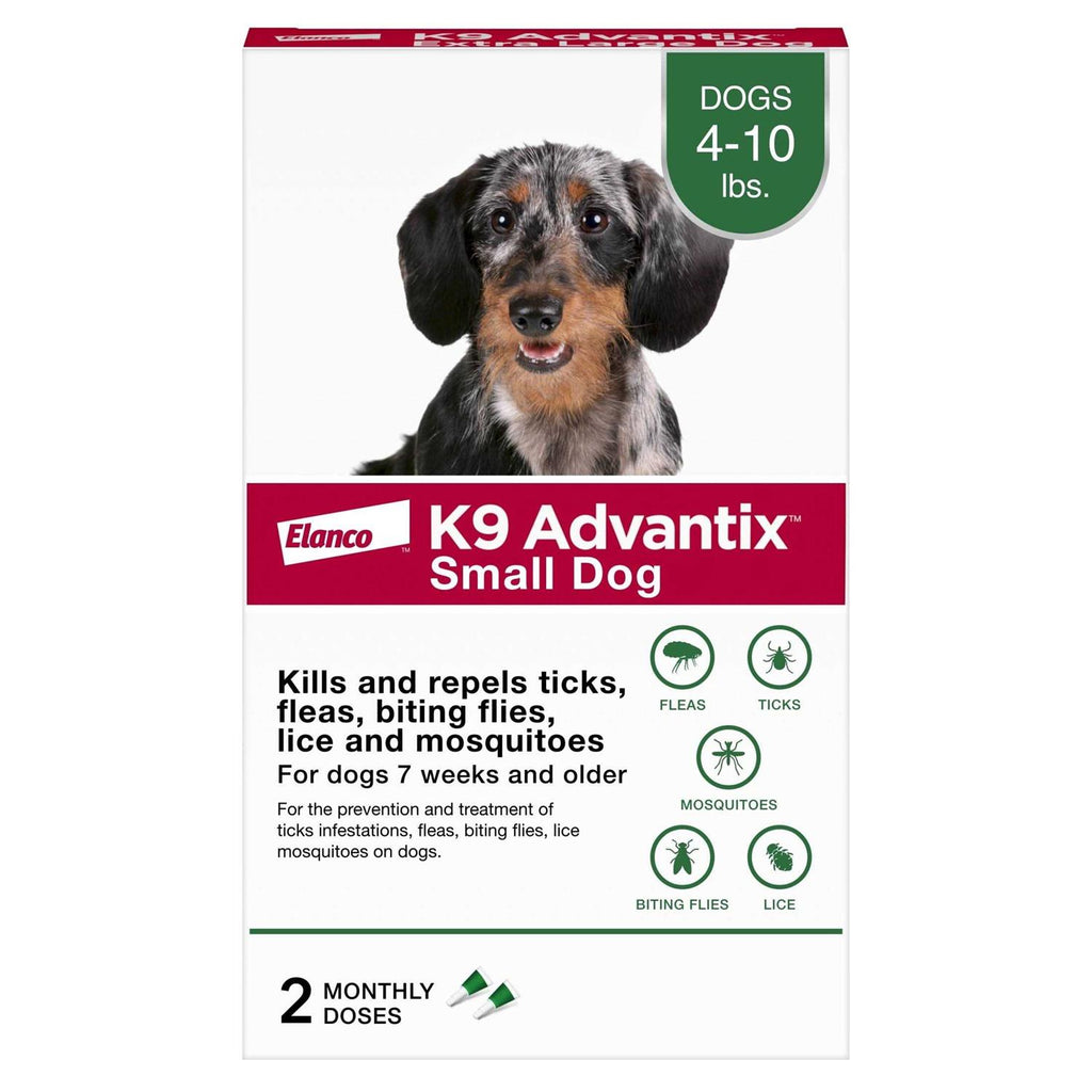 Flea Tick & Mosquito Prevention for Small Dogs 4-10 lbs U5664