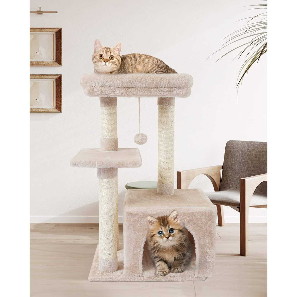 Cat Tree with Scratching Posts and Jump Platform T83576