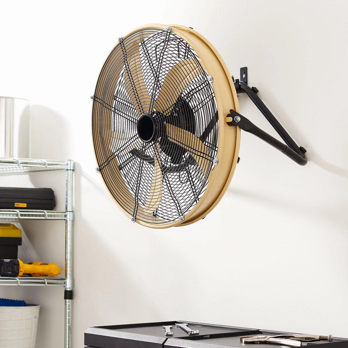 20 inch High Velocity Drum Fan with Wall Mount, Black U622