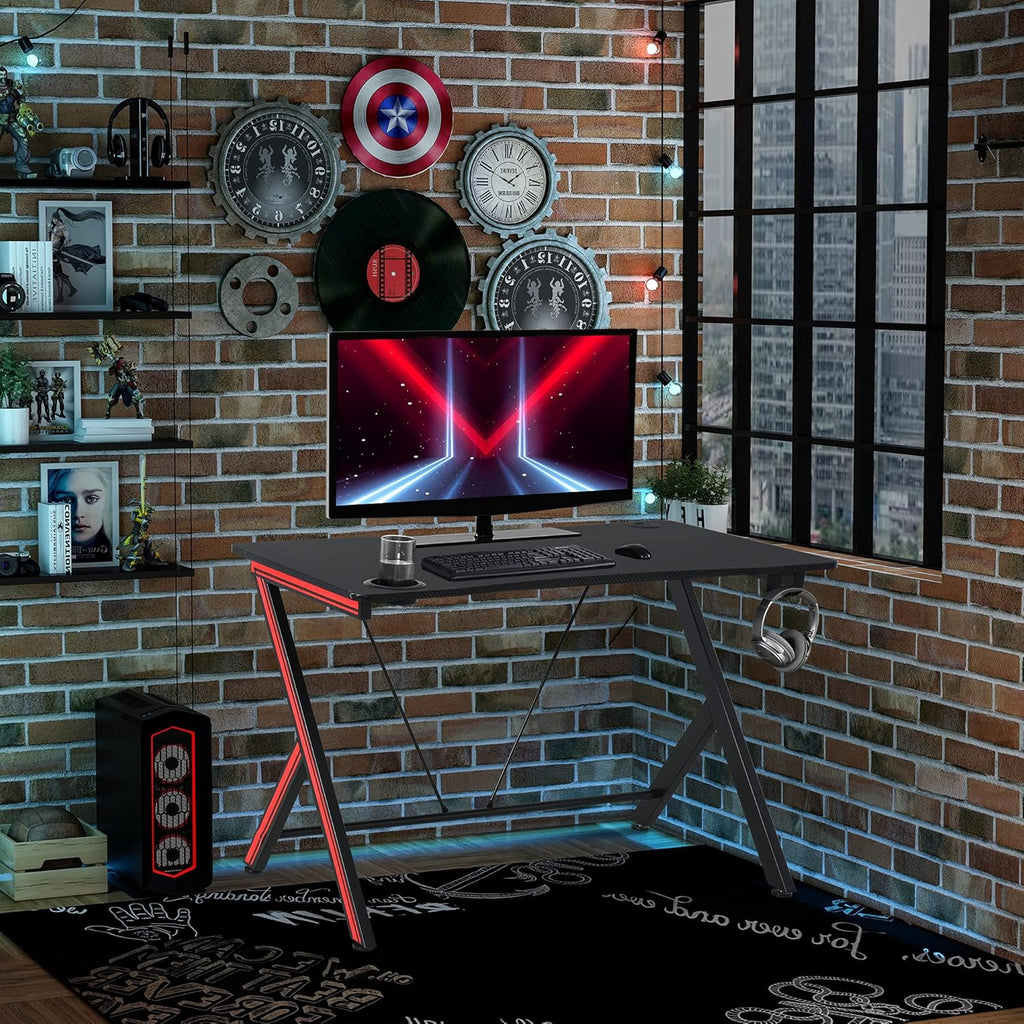 47 inch Gaming Computer Desk with Cup Holder J915349