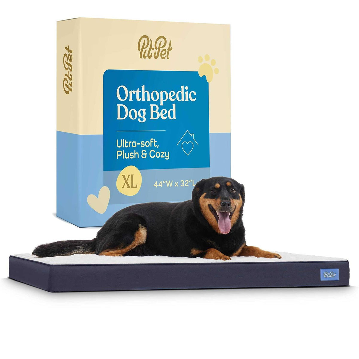 Orthopedic Large Dog Bed with Sherpa Top A106