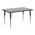 24''W x 48''L Grey Thermal Laminate Activity Table V7033