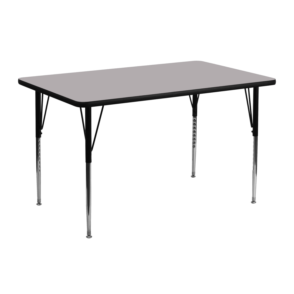 24''W x 48''L Grey Thermal Laminate Activity Table V7033