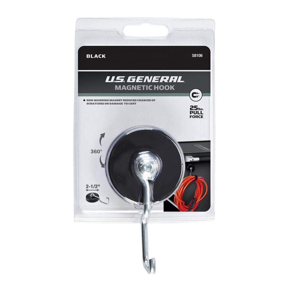 Magnetic Hook, Black P49230