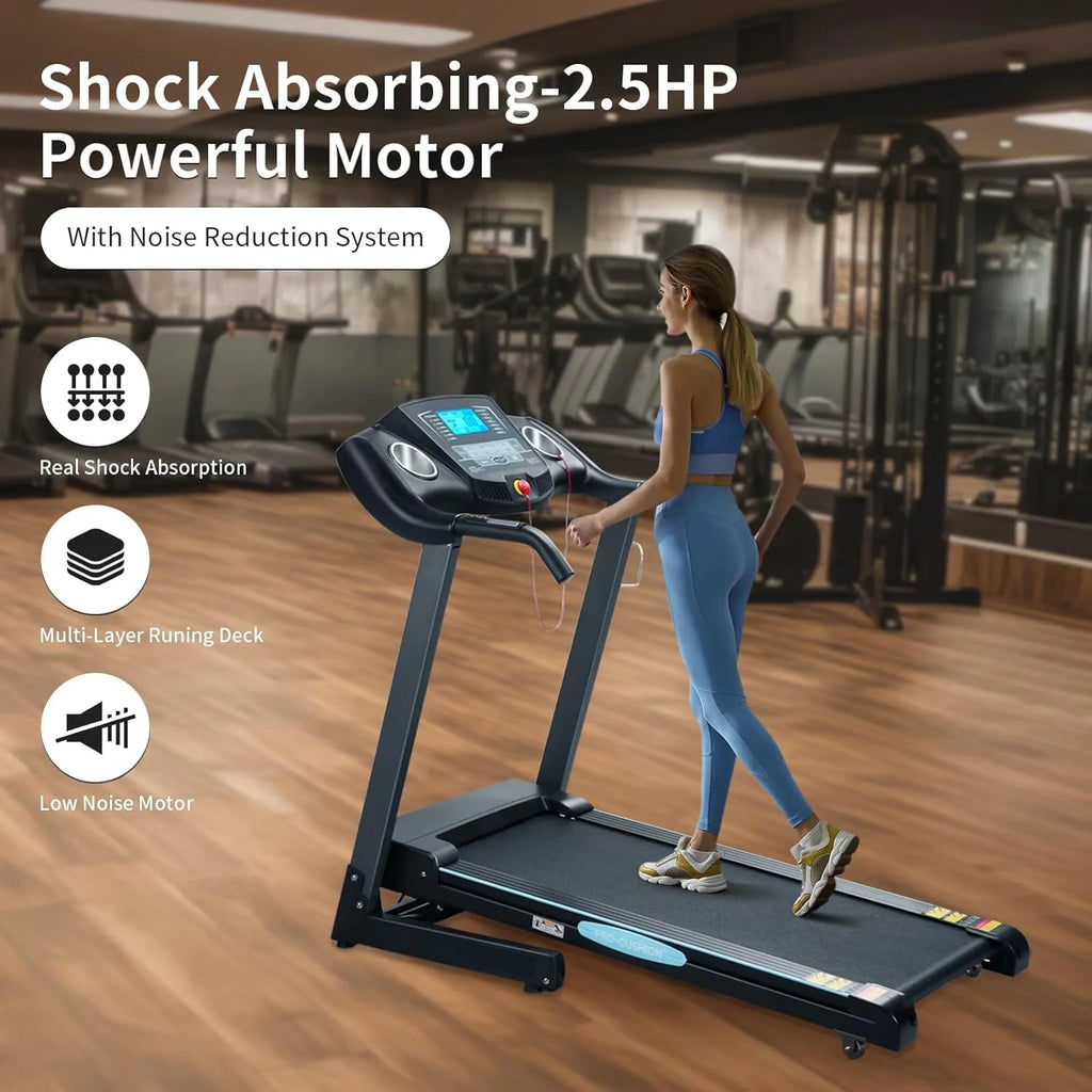 Folding Treadmill with 12-Level Automatic Incline 2.5hp Electric Treadmill K685