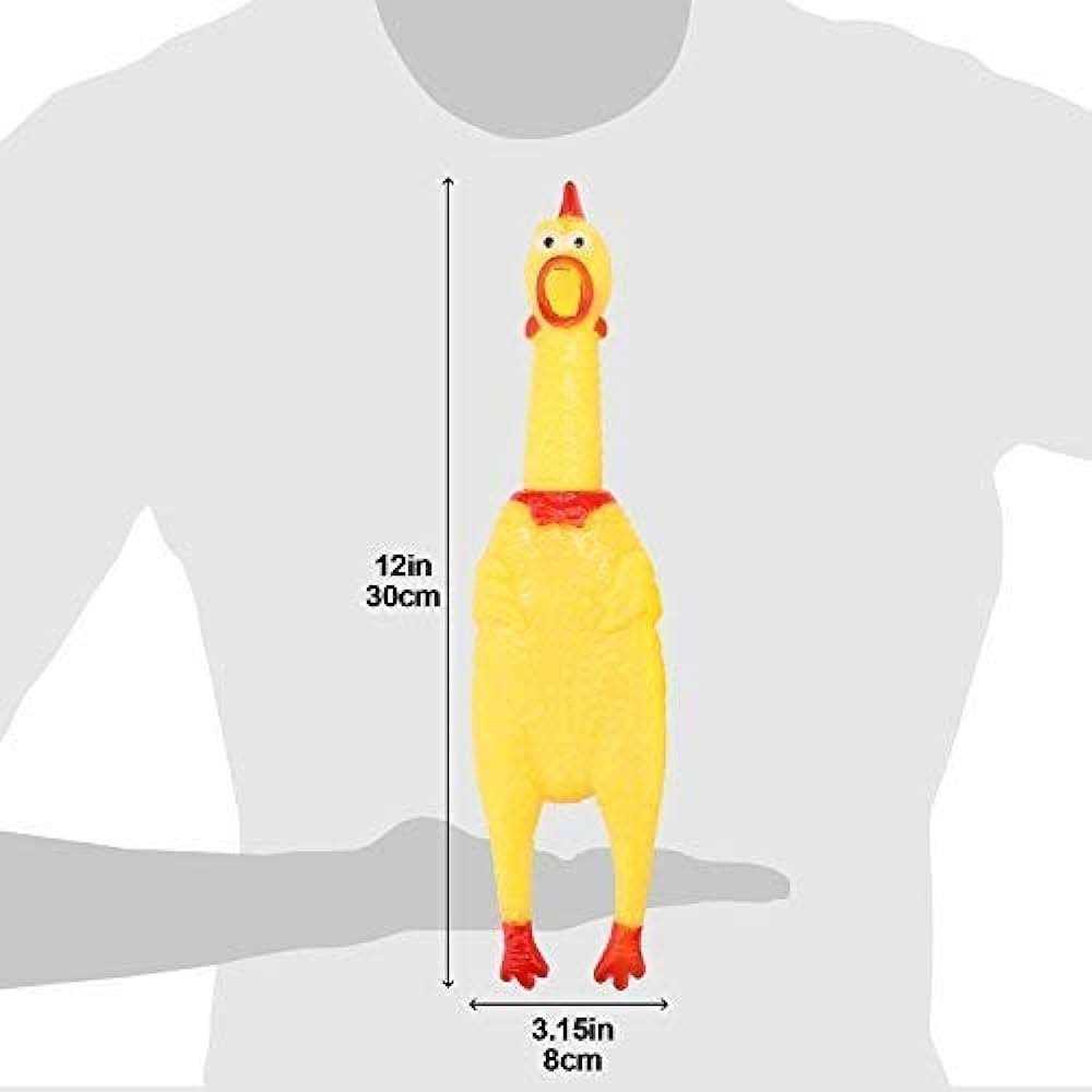Yellow Rubber Chicken Toy 3 Pack F16665