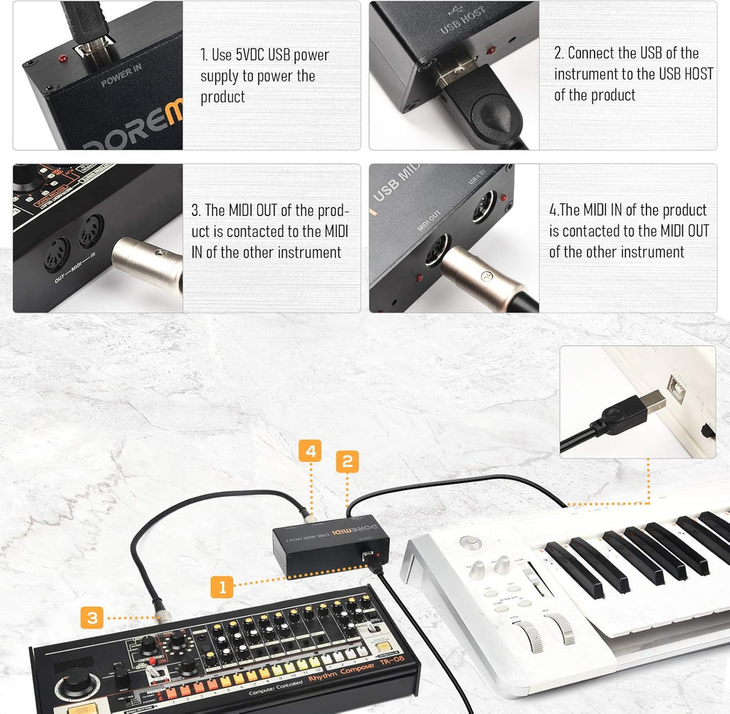 USB MIDI Host Box MIDI Converter MIDI Interface P2688