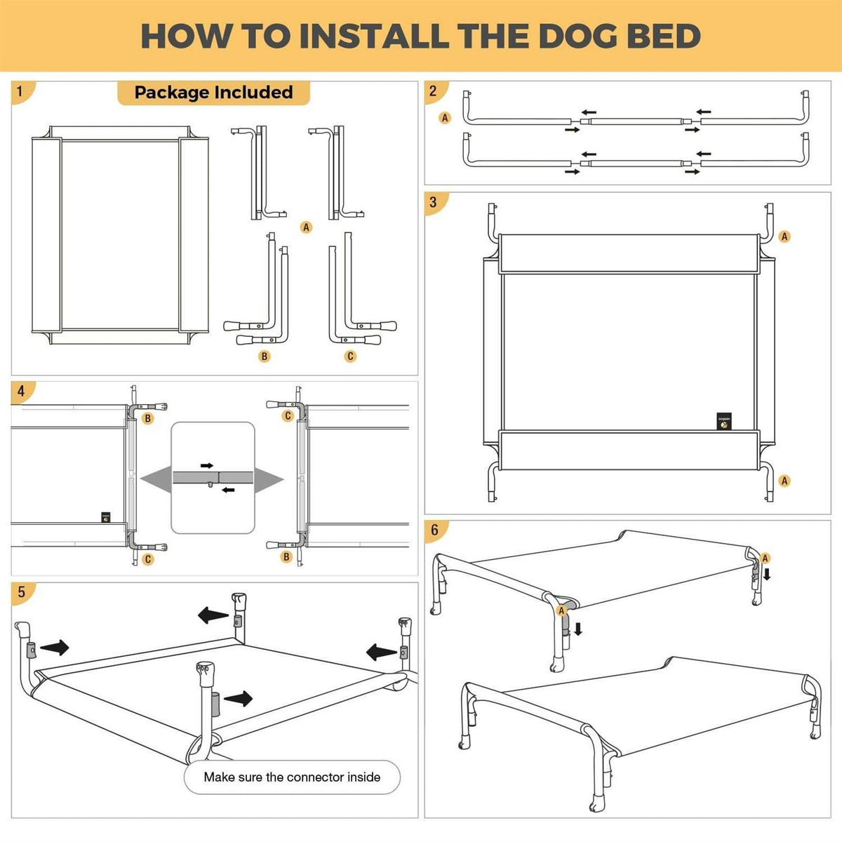Elevated Dog Bed with Washable Mesh R603668