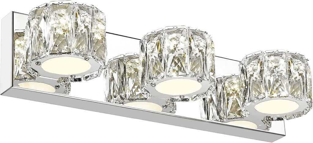 LED Vanity Lights Over Mirror, 4000K Warm White Polished Chrome C17536