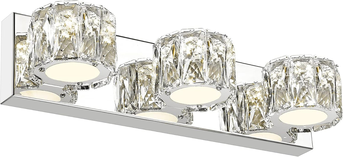 LED Vanity Lights Over Mirror, 4000K Warm White Polished Chrome C17536