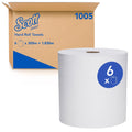 White Hard Roll Paper Towels, 6 Rolls J20193
