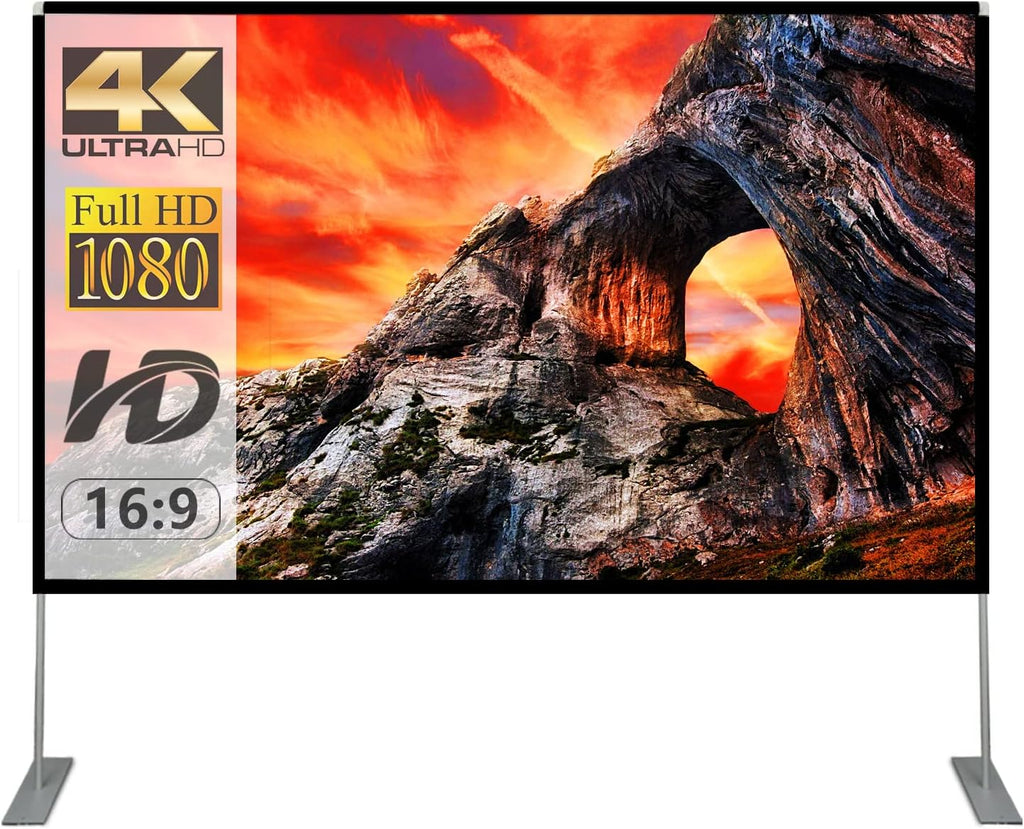 100 inch 16:9 Portable Projector Screen with Stand and Carry Bag A140