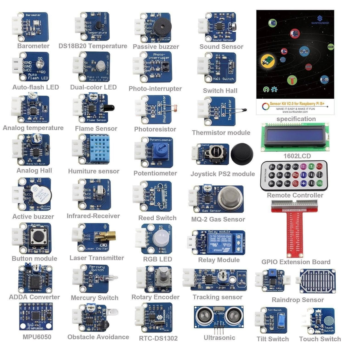37 Modules Sensor Kit E4700