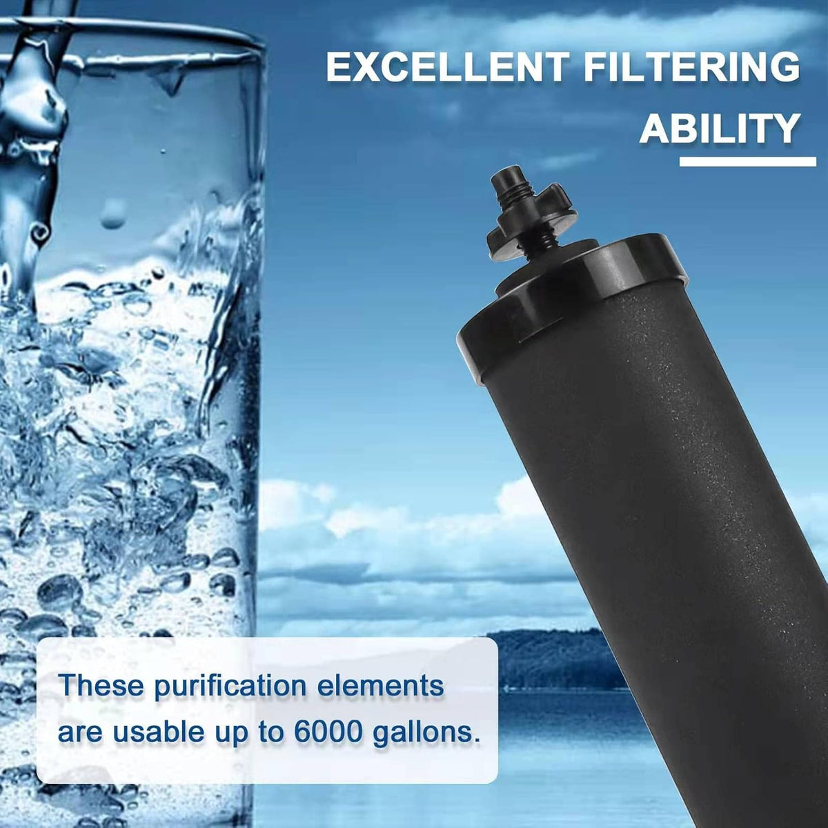 Black Water Filter Replacement Filters 4 Pack H862189