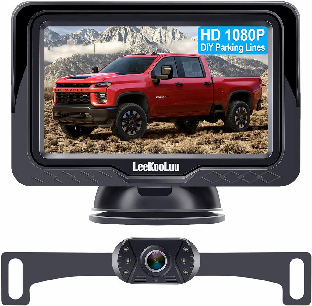 HD 1080P Wired Backup Camera with Monitor Kit J351642