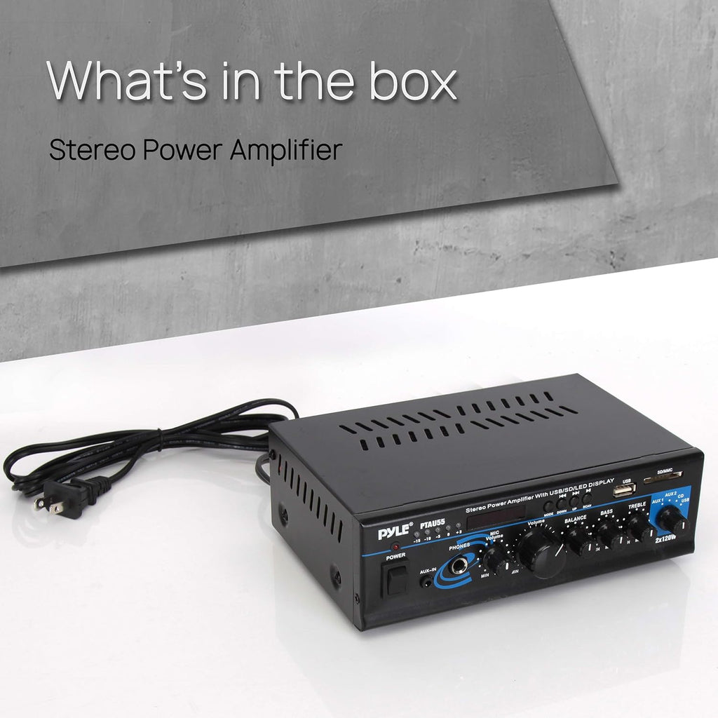 2X120W Dual Channel Stereo Power Amplifier E918601