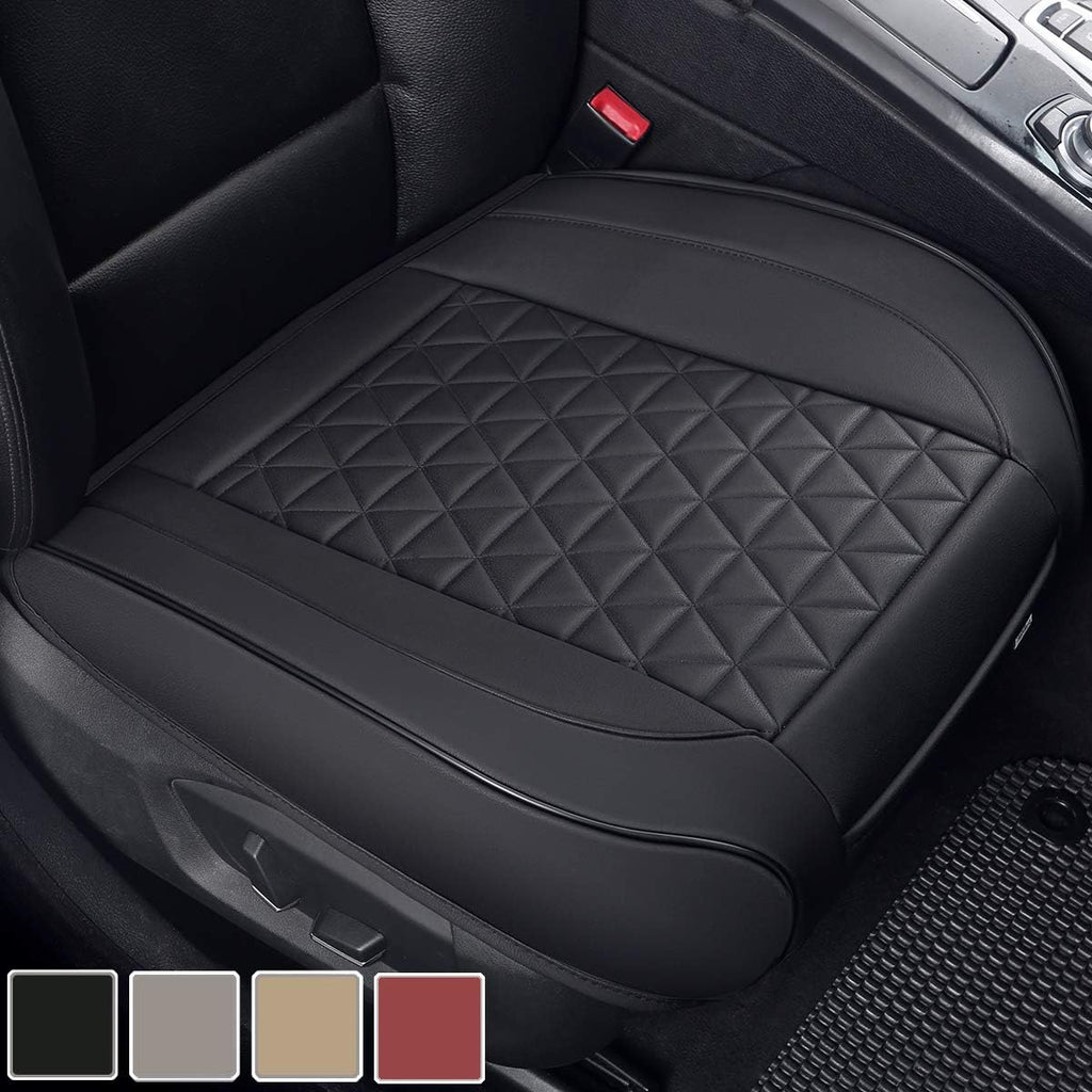 Black PU Car Seat Cover Front Seat Protector 2 Pack K80712