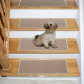 Beige Non-Slip Carpet Stair Treads, 13 Pack Y591