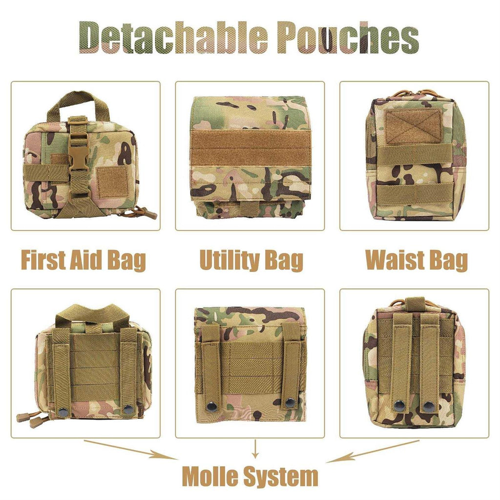 Tactical Dog Harness with Pouches K56114