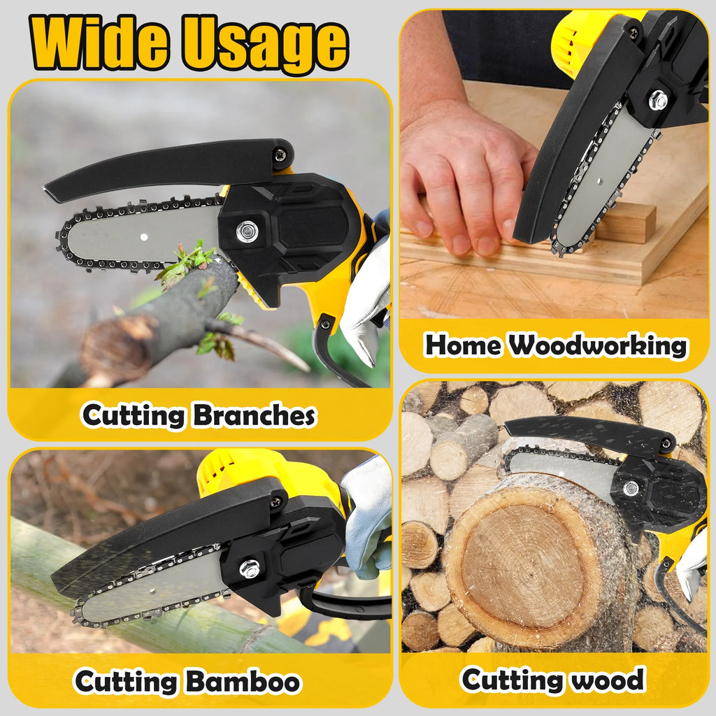 4 inch Mini Cordless Chainsaw with 2 Battery S92418