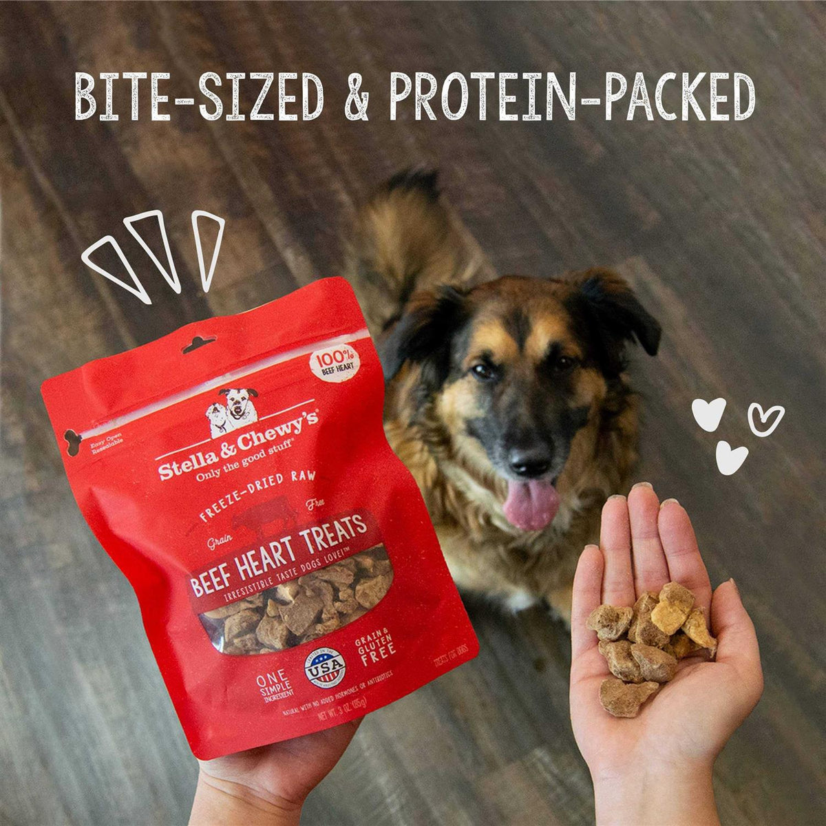 Chicken Hearts Freeze-Dried Dog Treats B370603