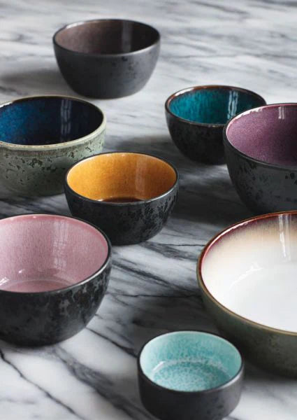 Stoneware Bowl 10cm Black Amber W70823