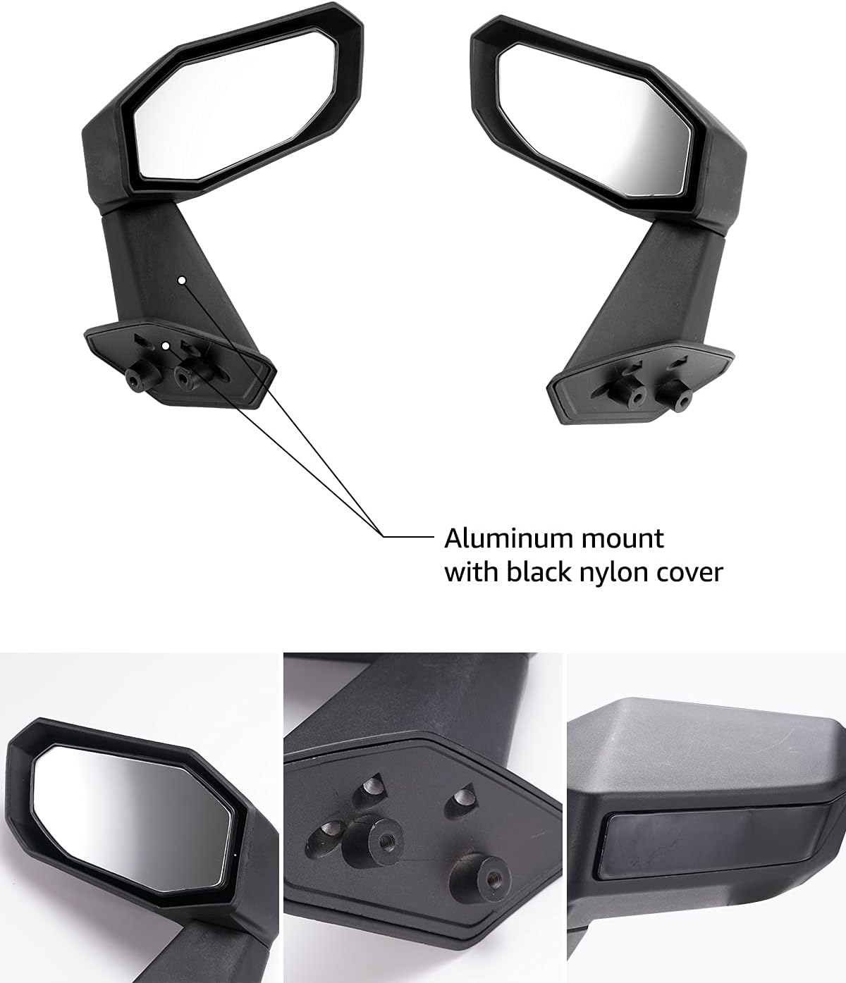 Black Adjustable Convex Side Mirrors J323981