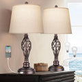 Touch Control Table Lamp Set of 2, 3-Way Dimmable with USB Port, Daylight White 5000K J50716